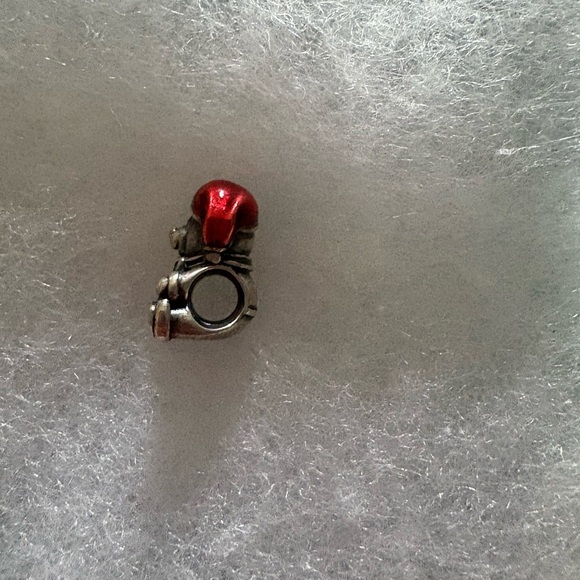 Pandora Silver and Red Teddy Bear Charm - Picture 2 of 2